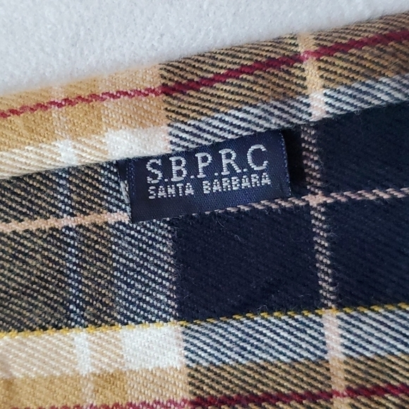 SANTA Barbara Men's Flannel Plaid Long Sleeve Shirt - Picture 5 of 7